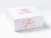 White Gift Box Featured with Pale Pink Saddle Stitched Ribbon and Pink Photo Frame