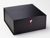 Black XL Deep Gift Box Featuring Pink Spinel Heart Gemstone Closure