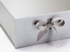 Silver XL Deep Gift Box Sample with Changeable Ribbon