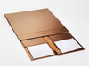 Copper XL Deep Gift Box Supplied Flat and Complete with Matching Ribbon