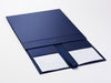 Navy XL Deep Gift Box Supplied Flat and with Matching Ribbon