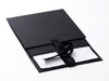 Black A5 Deep Folding Gift Box with Fixed Ribbon Supplied Flat