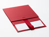 Sample Red A5 Deep Folding Gift Box with Changeable Ribbon Supplied Flat