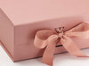 Rose Gold A5 Deep Gift Box Sample Ribbon Detail