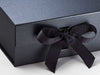 Pewter A5 Deep Luxury Folding Gift Boxes Ribbon Detail