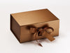 Copper A5 Deep Luxury Gift Box with Changeable Ribbon