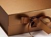 Copper A5 Deep Luxury Folding Gift Box Ribbon Detail