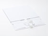 White A4 Deep Folding Gift Box With Fixed Ribbon Supplied Flat