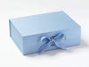 Pale Blue A4 Deep Gift Box with Ribbon