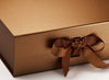 Copper A4 Deep Luxury Gift Box Sample Ribbon Detail