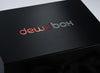 Black Gift Box with Custom Printed Two Color Foil Logo from Foldabox