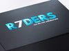 Black Folding Gift Box with Custom 2 Color Foil Printed Logo