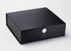 Black Large Gift Box Featuring Diamond Gemstone Closure