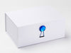White A5 Deep Gift Box Featured with Tanzanite Gemstone Closure