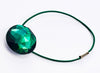 Emerald Gemstone Gift Box Closure with Green Elastic Cord Loop