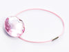 Rose quartz Gemstone Gift Box Closure Sample Supplied with Pink Elastic Loop