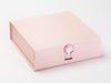 Pale Pink Medium Gift Box with Rose Quartz Gemstone Decorative Closure