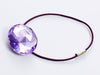 Purple Sapphire Gemstone Gift Box Closure Sample with Purple Elastic