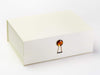 Ivory A4 Deep Gift Box with Brown Tourmaline Gemstone Closure