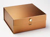Citrine Gemstone Gift Box Closure on XL Deep Copper Gift Box