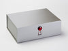 Ruby Gift Box Closure on Silver A4 Deep Gift Box