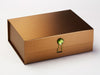 Peridot Gemstone Gift Box Closure Featured on Copper A4 Deep Gift Box