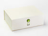 Peridot Gemstone Closure on Ivory A4 Deep Slot Gift Box
