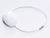 White Facet Gift Box Closure with White Elastic