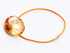Morganite Gemstone Gift Box Closure with Orange Elastic