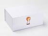 Morganite Gemstone Gift Box Closure Featured on White A5 Deep Gift Box