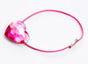 Pink Spinel Heart Gemstone Gift Box Closure with Pink Elastic