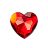 Red Ruby Heart Gemstone Gift Box Closure