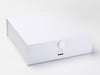 White Gloss Dome Decorative Gift Box Closure Featured on White Large Gift Box