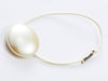 Pearl Dome Gift Box Closure with Ivory Elastic Loop