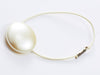 Pearl Dome Decorative Gift Box Closure Sample with Ivory Elastic