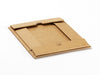 Sample Natural Kraft A6 Shallow Gift Box Folded Flat As Supplied
