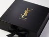 Black Gift Box with Custom Gold Foil Printed Logo