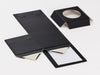 Black Small Cube Gift Box Sample Supplied Flat with Insert