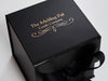 Black Cube Folding Gift Box with Custom Gold Foil Print
