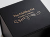 Black Cube Folding Gift Box with Custom Printed Foil Logo