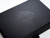 Black Custom Foil Logo to Lid of Black Folding Gift Box