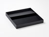 Black Medium Lift Off Lid Gift Box Sample With Base Folded Flat Inside Lid