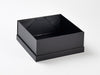 Black Medium Lift Off Lid Gift Box Sample with Lid Assembled Under Base