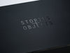 Black Folding Gift Box with Black Foil Custom Printed Logo