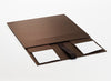 Bronze A4 Deep Folding Gift Box Supplied Flat with Ribbon