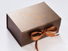 Bronze Folding Gift Box with Custom Decoration by Beau&Bella