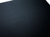 Custom Debossed logo to Lid of Black Folding Gift Box