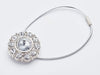 Diamond Flower Gemstone Gift Box Closure Sample with Silver Elastic