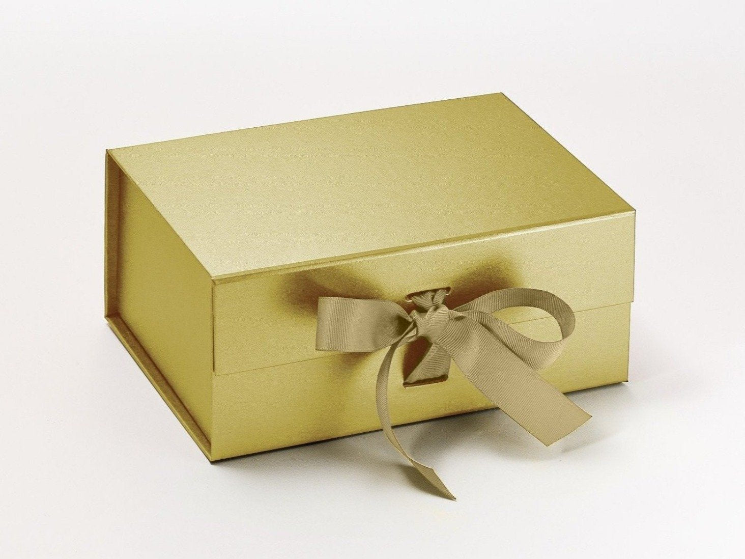 Gold Luxury Folding Gift Box Supplied with Ribbon