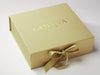 Gold Gift Box Featured with Custom Gold Foil Logo to Lid